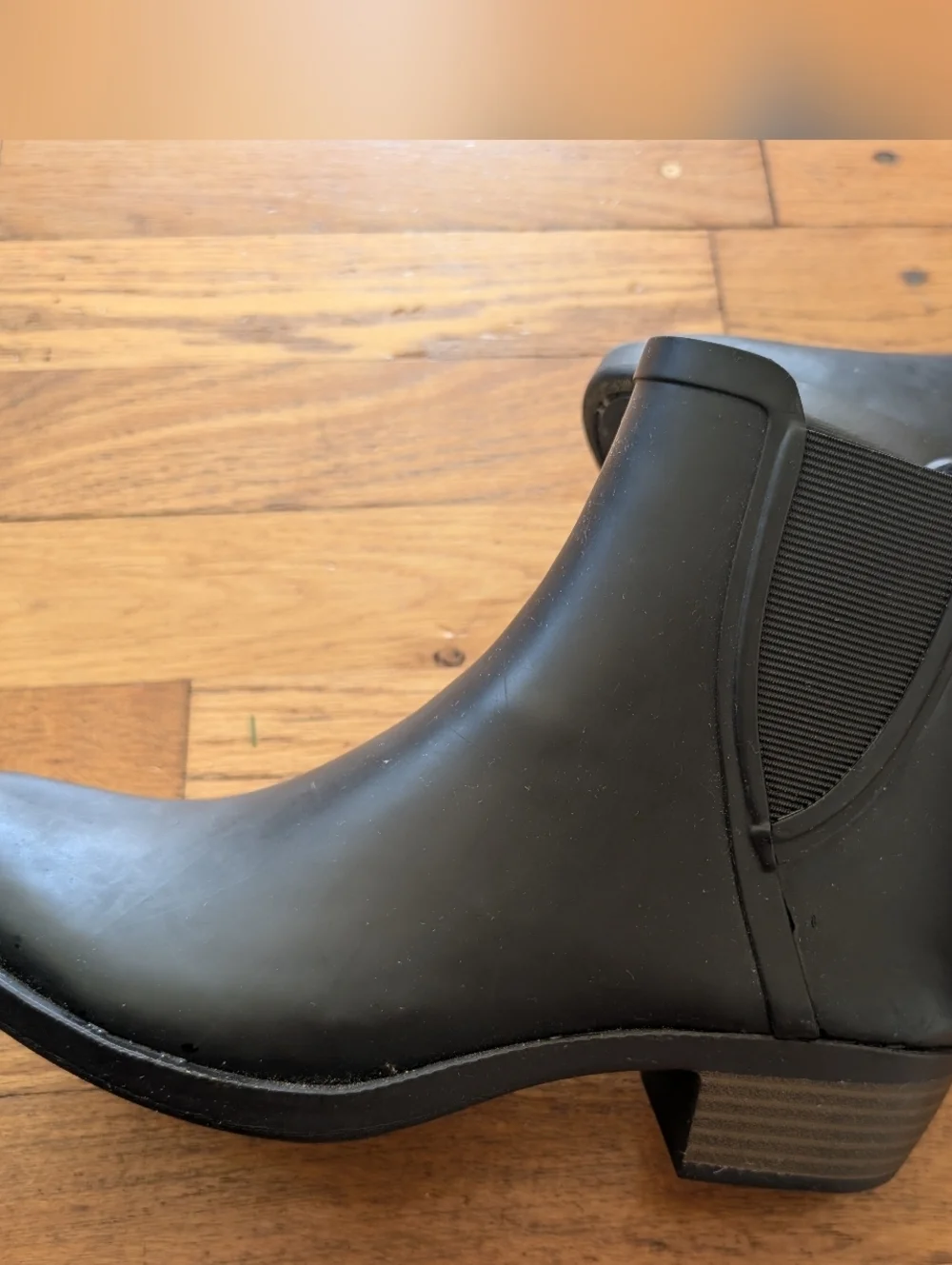 NWT Lucky Brand Black Chelsea Ankle Rain Booties